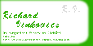 richard vinkovics business card