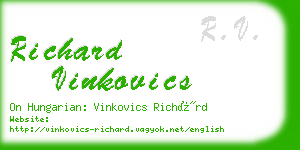 richard vinkovics business card